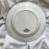Round ironstone dish Flora Creil and Montereau late 19th century
