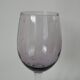 Set of 5 70s purple bubbled glass wine glasses