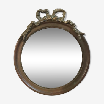 Old brass mirror 25cm