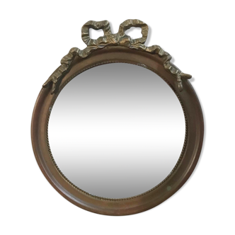 Old brass mirror 25cm