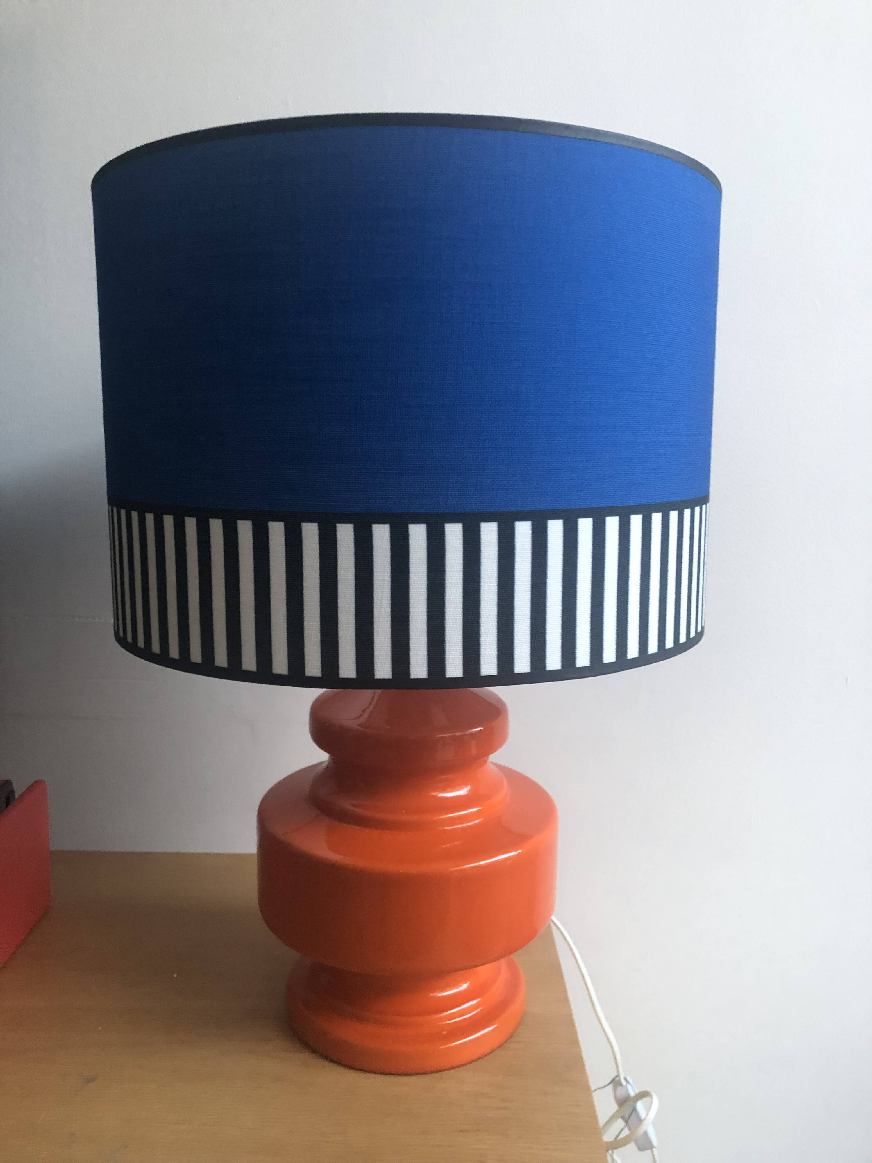 Vintage lamp base and lampshade