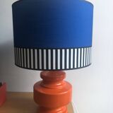 Vintage lamp base and lampshade
