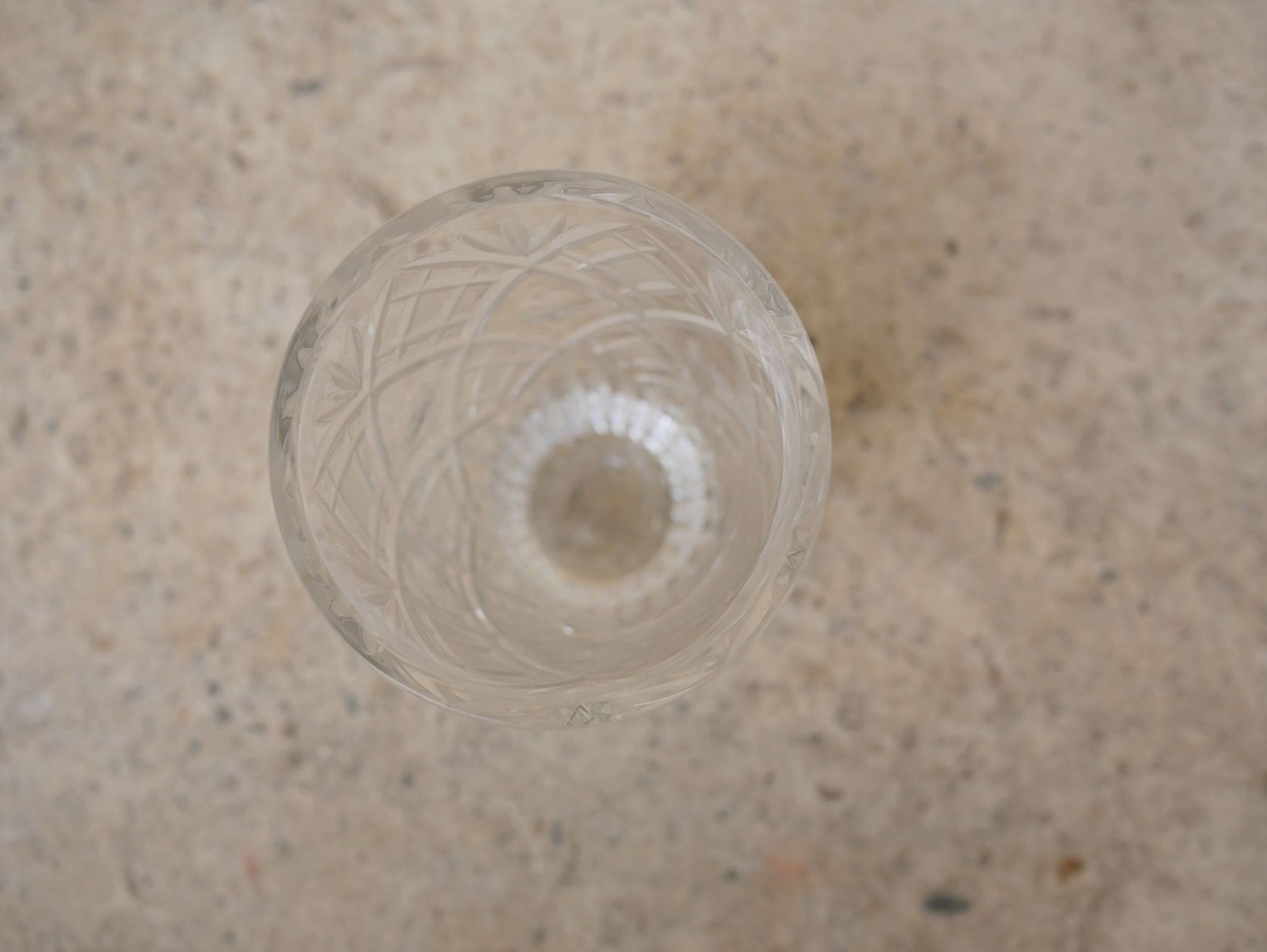 Vintage vase in cut crystal