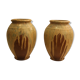 Pair of large scratched old jars