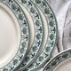 6 ironstone dessert plates “Palmettes” Boch Freres La Louvière