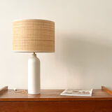 Sandstone and rabane lamp