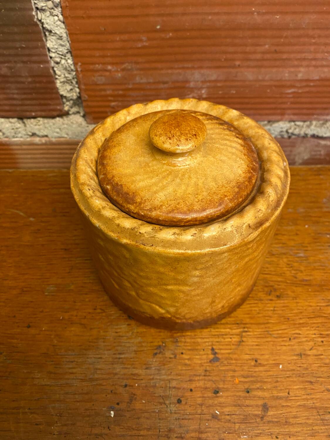 Antique pillivuyt terrine in a pate shape in a vintage porcelain fired crust