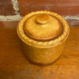 Antique pillivuyt terrine in a pate shape in a vintage porcelain fired crust