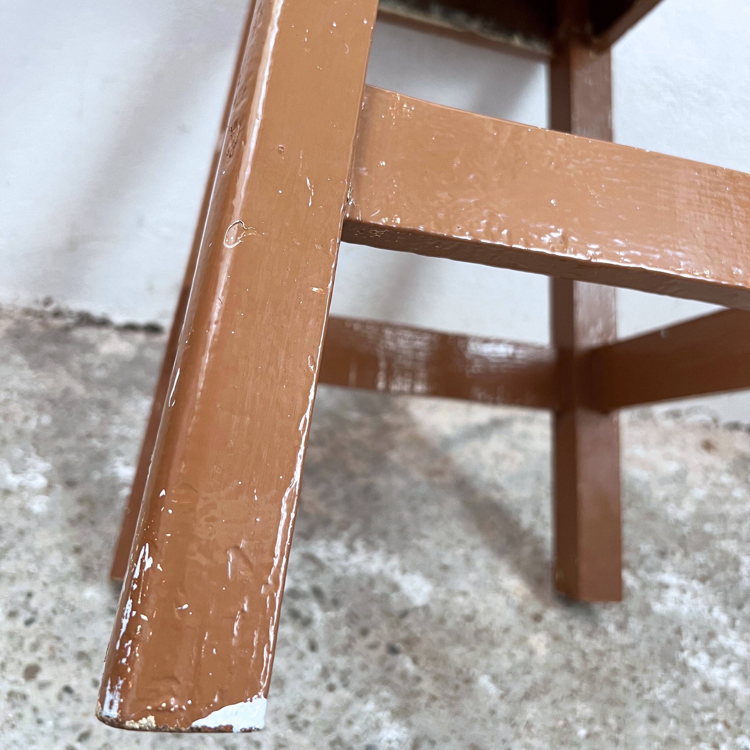 Wood milk chocolate workshop stool