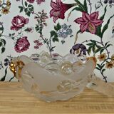 Decorative Basket in molded glass - Vintage glass pocket-empty-pocket