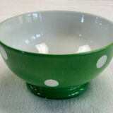 Bol vert pois blancs porcelaine Longchamp