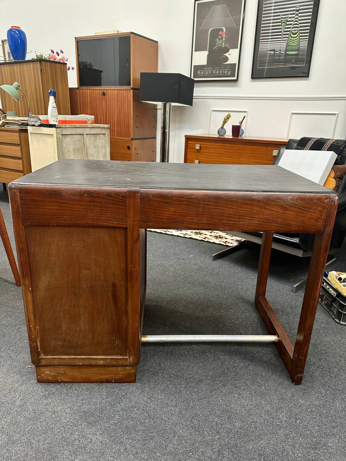 Vintage desk black tray