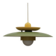 Lampe suspendue laquée verte vintage - Danemark 1980 -