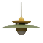 Lampe suspendue laquée verte vintage - Danemark 1980 -
