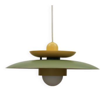 Vintage green lacquered pendant lamp - Denmark 1980 -