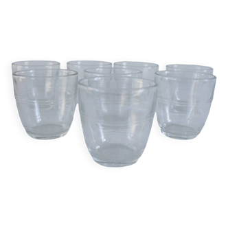 Set of 8 small Duralex glasses