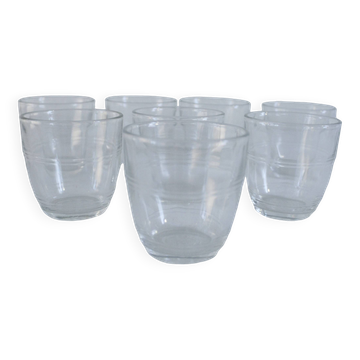 Set of 8 small Duralex glasses