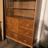 Commode vintage avec vitrine