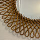 Vintage wicker art rattan mirror