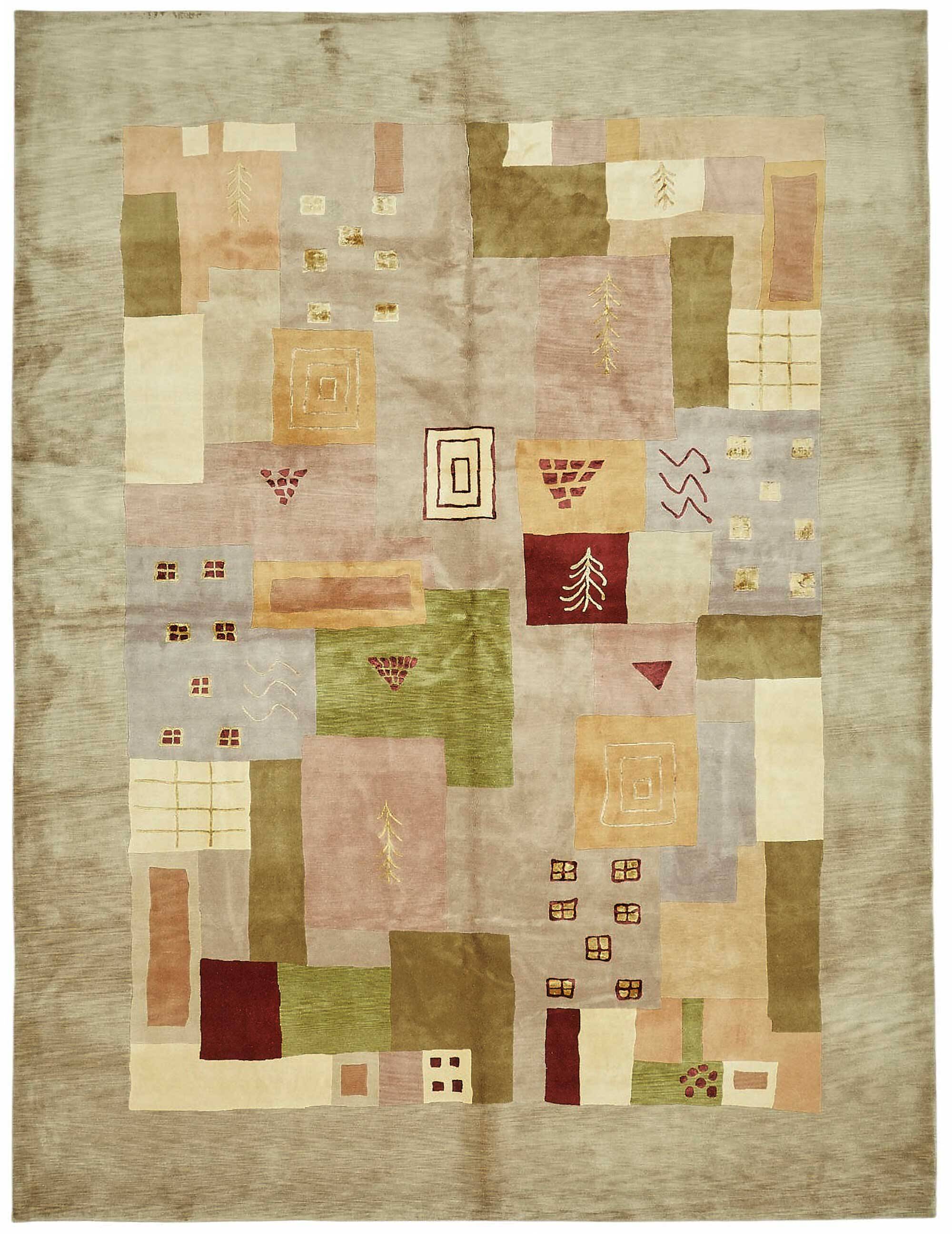 Turkish Handknotted Wool Oushak Rug 268 cm x 356 cm