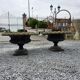 Pair of Medici vases in cast iron from the 19th century, 55cm wide.