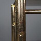 Hollywood Regency Golden Smoked Glass Side Table