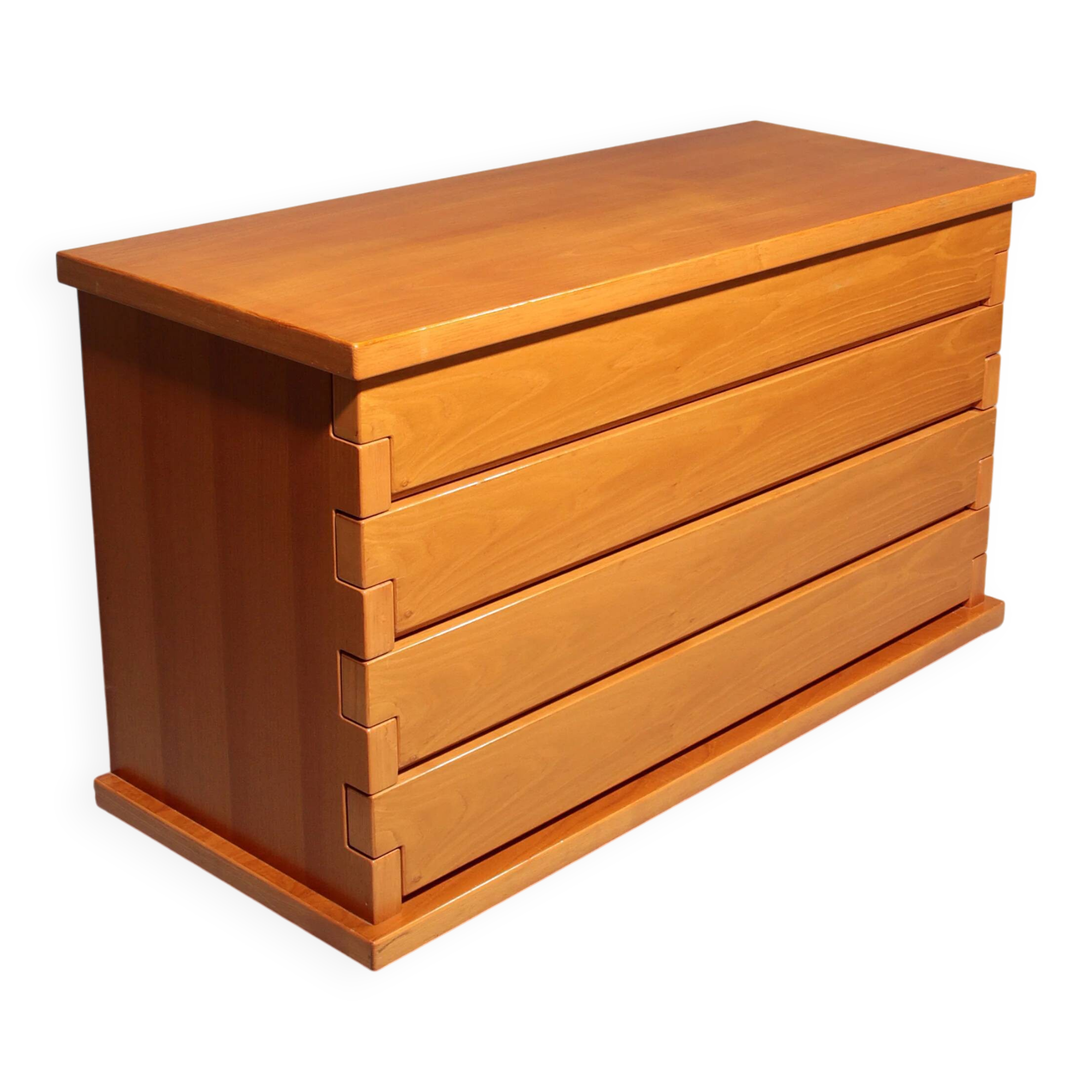 Italian architectural chest of drawers in ash