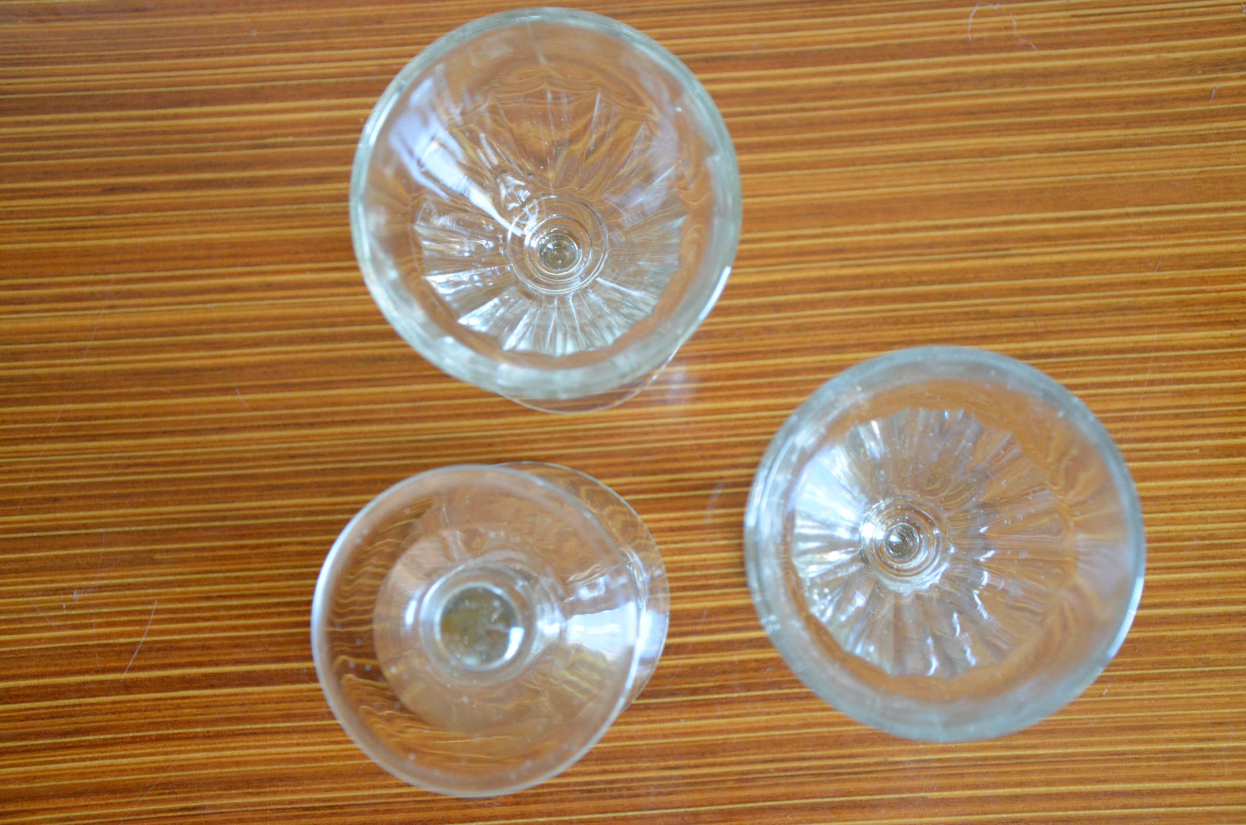 Lot de 3 verres anciens 1930