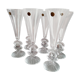 Lot of 6 crystal champagne flutes from Arques model Twenty first Century (21st century)
