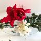 Vase Container Tealight Holder Thick Glass Hammered Half Moon Design