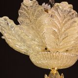 Portofino, plafonnier ou affleurant en verre de Murano de couleur orange dorée, 1970