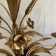 Hans Kögl-style 6-arm chandelier in gilded metal, 1970s, with two wall lights