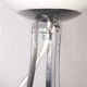 Lamp sphere of frosted glass, chrome steel, art deco, 1950