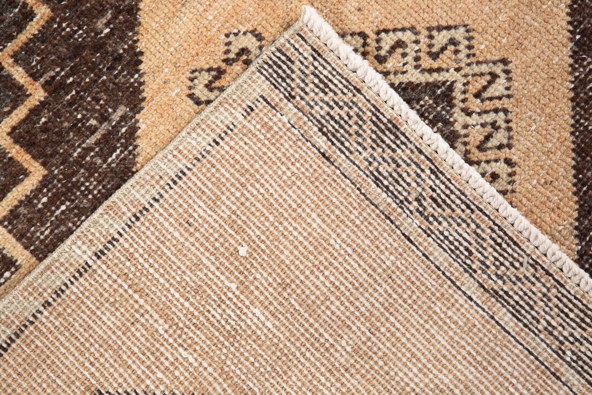 3x11 Rug For Hallway Brown Vintage Persian Runner Rug, 94x345Cm SK 5284
