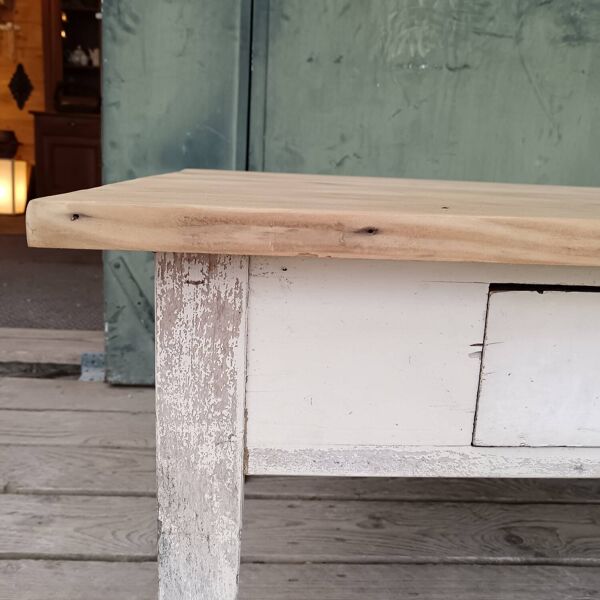 Table basse bois / patinée