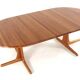 Table à manger ronde extensible 2x 'Hune' - teck massif - design danois