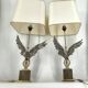 Pair of nickel eagle table lamps by Loevsky and Loevsky, 1970s