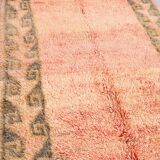Vintage Moroccan Rug 157 x 274 cm - Peach Handmade Moroccan Rug - Wool Rug