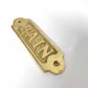 Brass bathroom door plate
