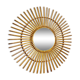 Rattan mirror