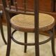 Pair of curved wooden bistro chairs stamped Fischel 1930s
