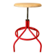Adjustable vintage workshop stool