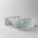 Large Vintage Murano Glass Ashtray - Transparent Glass with Ice Texture, Italian 1970s Design