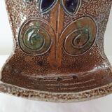 Stoneware ceramic wall soap dish by Jean Claude Monange