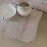 Irregular nesting coffee tables - ATHENA - 70/50 - porous natural travertine
