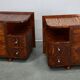 1935s pair of rare Art Deco bedside tables, Czechoslovakia