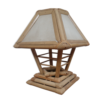 Vintaget cheve lamp or rattan lamp