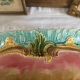 Art Nouveau planter barbotine Majolica 19th
