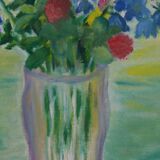 Original Swedish Oil on Canvas – “Bright Bouquet” by K. Evert Larsson