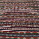 Vintage kilim rug woven and embroidered by hand